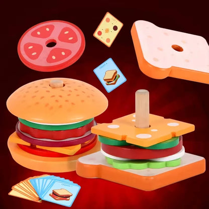 Hamburguesa Montessori con cartas