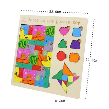 Puzzle tetris 3 en 1 Montessori
