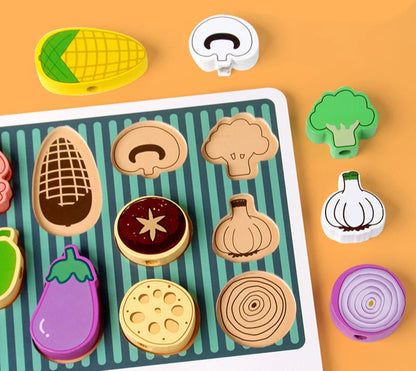 Barbacoa Montessori con cartas