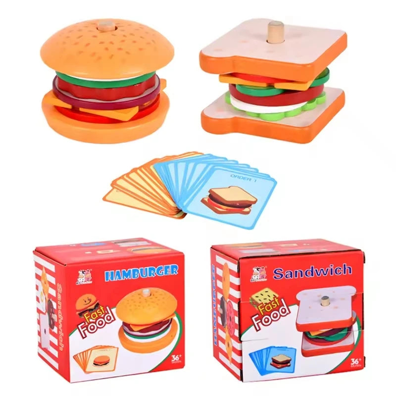Hamburguesa Montessori con cartas
