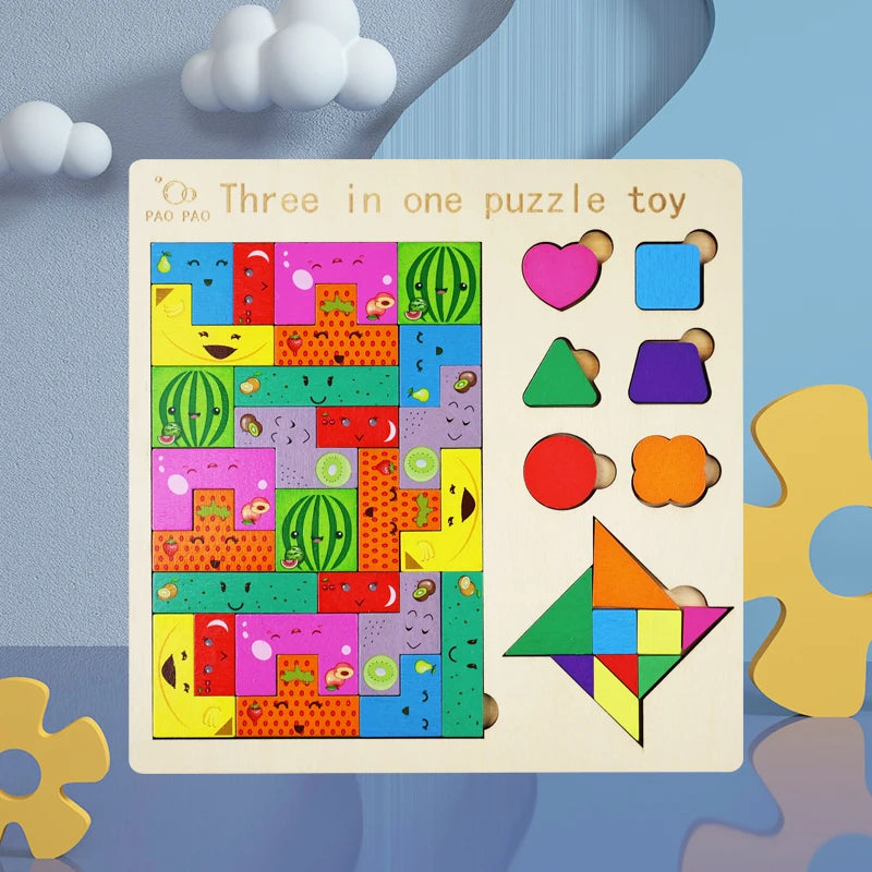 Puzzle tetris 3 en 1 Montessori